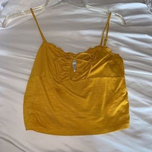 yellow cropped top